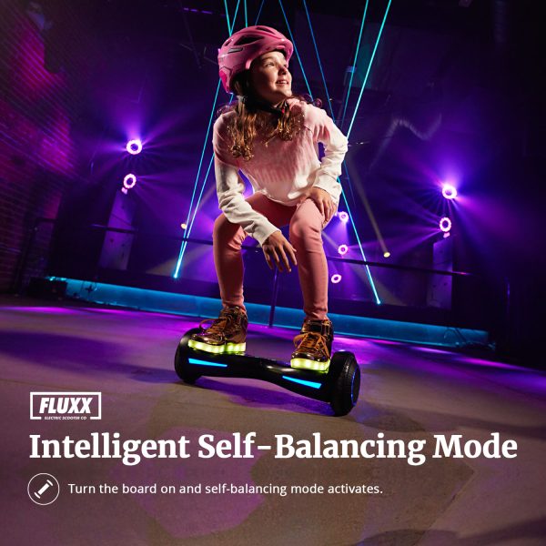 Fluxx FX3 Hoverboard with 6.2 Mph Max Speed, 176 lbs Max Weight, 3.1 Miles Distance, Self Balancing Scooter with 6.5 inch Wheels and LED Headlights Pink - Image 3