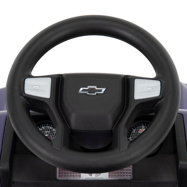 Huffy 6V Chevy Silverado Truck Ride-on Toy Quad for Kids, Blue - Image 7