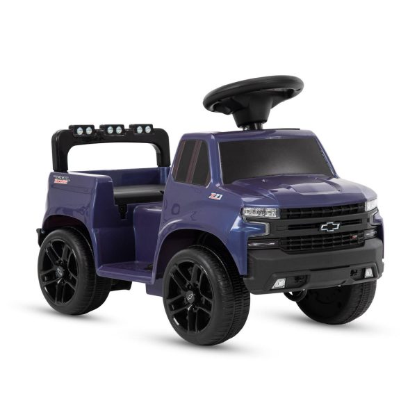 Huffy 6V Chevy Silverado Truck Ride-on Toy Quad for Kids, Blue - Image 3
