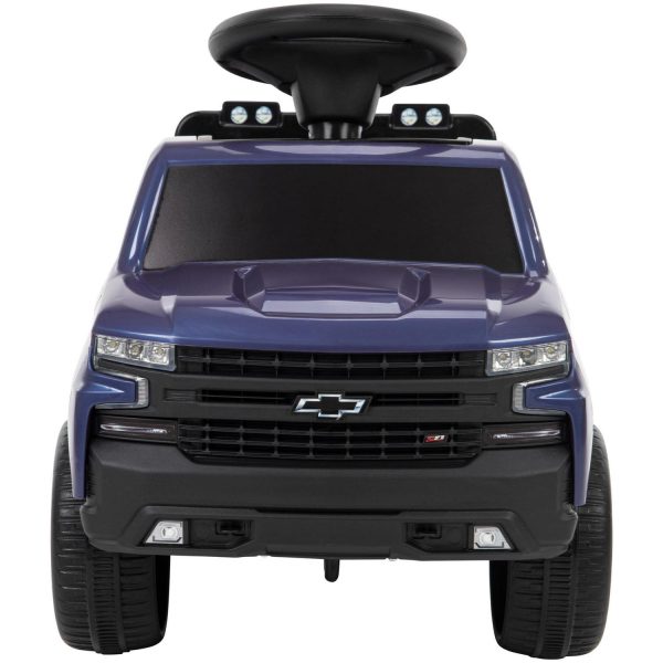Huffy 6V Chevy Silverado Truck Ride-on Toy Quad for Kids, Blue - Image 2